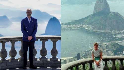 Príncipe William visita Cristo Redentor e recria foto icônica da princesa Diana