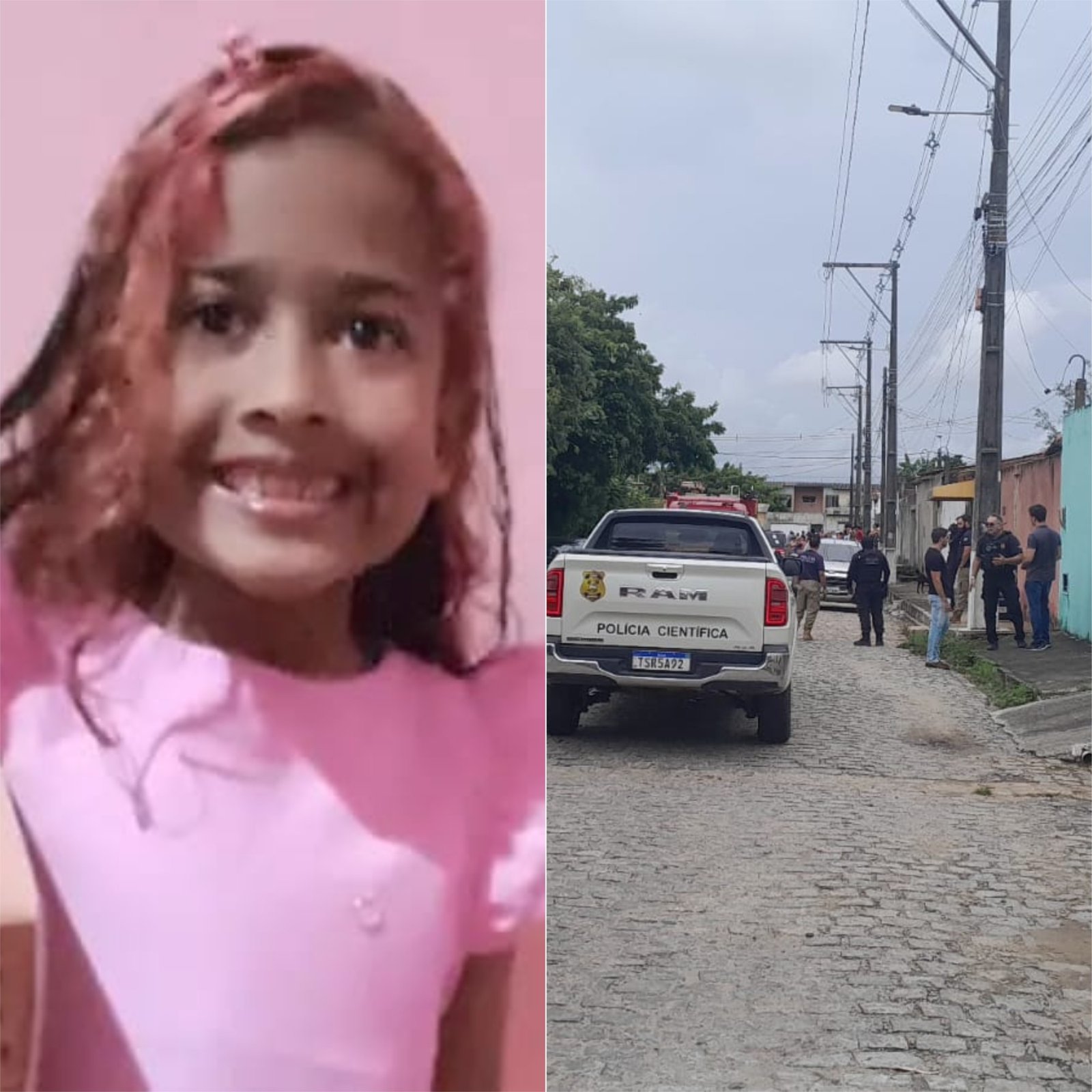 Menina de 7 anos é encontrada morta em quintal do ex-padrasto em Natal