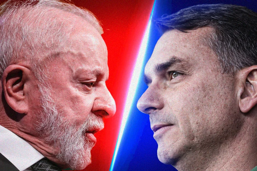 Pesquisa Meio/Ideia indica aumento da vantagem de Lula sobre Flávio Bolsonaro em 2026