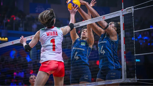 Brasil derrota Japão de virada e avança à semifinal da VNL feminina
